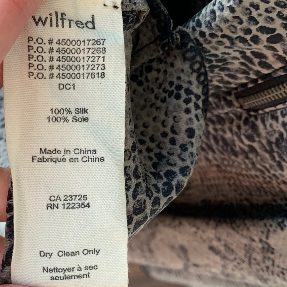 Aritzia Wilfred Python Snake Print Silk Dress - image 8